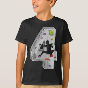 4 Year Old Rock Climbing 4th Birthday Adventures C T-Shirt