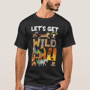 4 Year Old Zoo Birthday Safari Jungle Animal 4th B T-Shirt