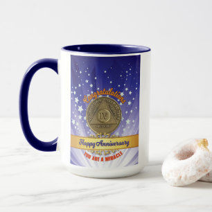 4 Year Sober - You Are a Miracle Custom Name/Year Mug