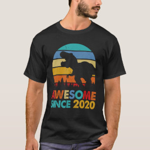 4 Years Old Boy 4th Birthday Dinosaur Awesome Sinc T-Shirt