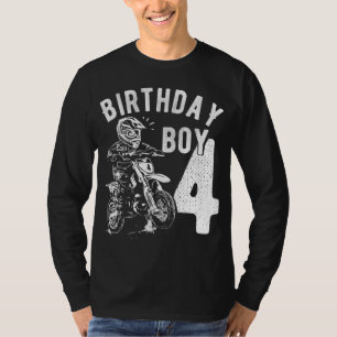 4 years old kid - Birthday boy - Dirt bike - Motor T-Shirt