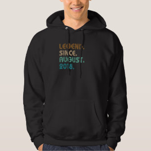 4 Years Old Legend Since August 2018 4th Birthday Hoodie