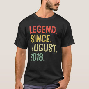 4 Years Old  Legend Since August 2018 4th Birthday T-Shirt
