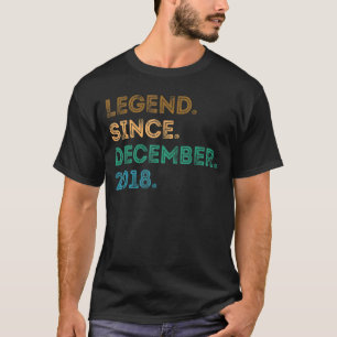4 Years Old Legend Since December 2018 4th Birth T-Shirt