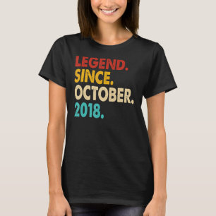 4 Years Old Legend Since October 2018 4th Birthda T-Shirt