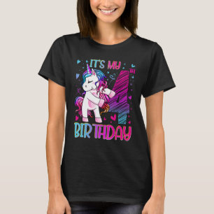4 Years Old Unicorn Flossing 4th Birthday Girl Uni T-Shirt