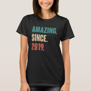 4 Years Old Vintage 2019 Birthday 4th Decoration T-Shirt