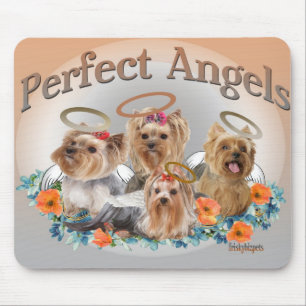4 Yorkie Perfect Angels mousepad