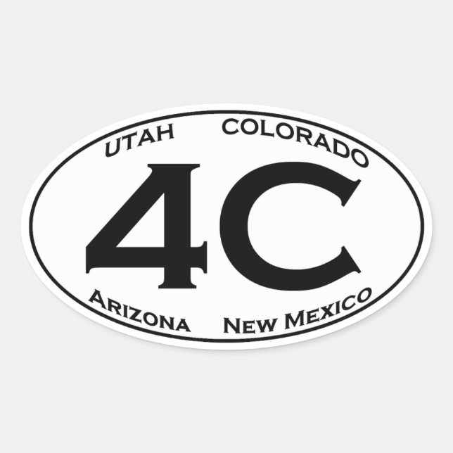 4C - Four Corners USA Oval Logo Sticker (Front)