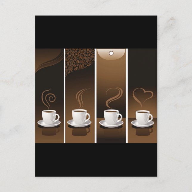 4CupsCoffee Postcard (Front)