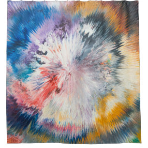 4K oil painting. Colourful creative abstraction. a Shower Curtain