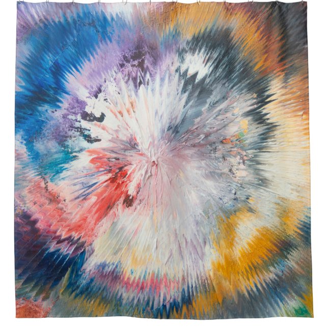 4K oil painting. Colourful creative abstraction. a Shower Curtain (Front)