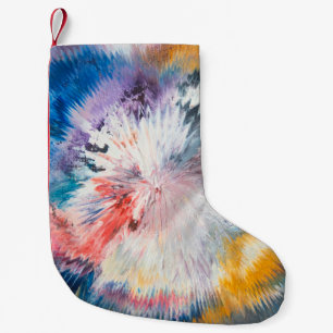 4K oil painting. Colourful creative abstraction. a Small Christmas Stocking