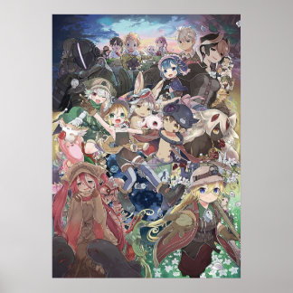 4K Riko Reg and characters in Made in Abyss  Poster