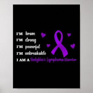 4koA Ribbon Blue Hydrocephalus Warrior Cancer Awar Poster