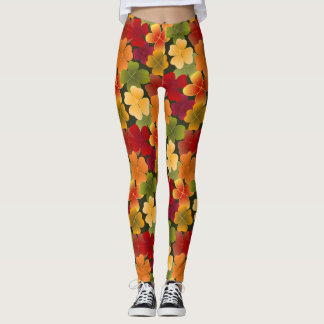 4leaf in autumn colours leggings
