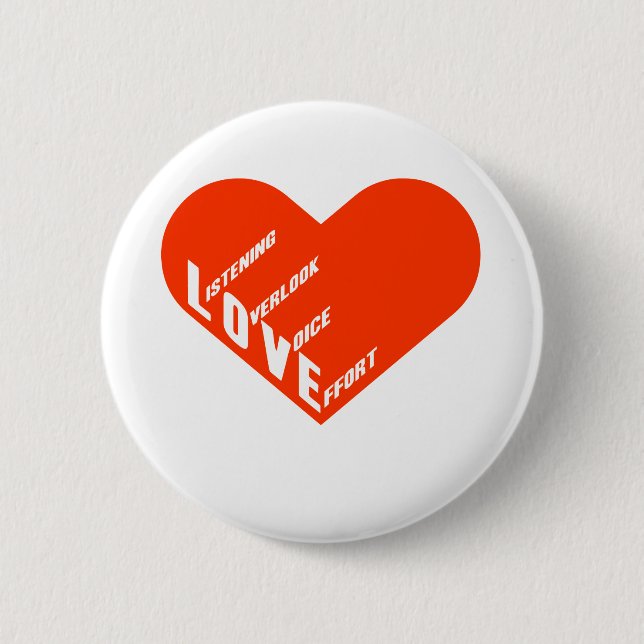 4love 6 cm round badge (Front)