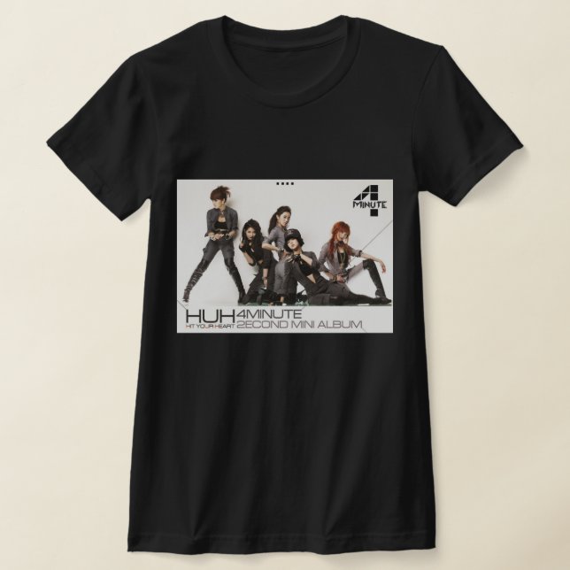 4Minute Huh Hit Your Heart T-Shirt (Laydown)