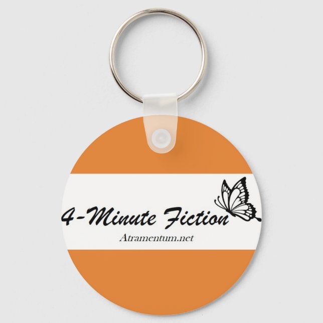 #4MinuteFiction Butterfly Keychain (Front)