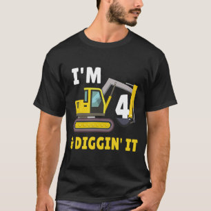4nd Birthday I'm 4 And Digging It Party  1 T-Shirt