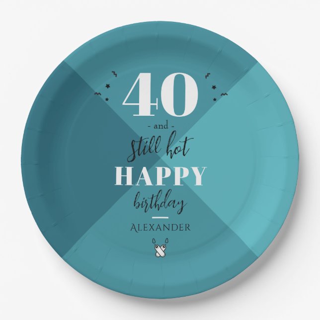 4O and still hot Paper Plate (Front)