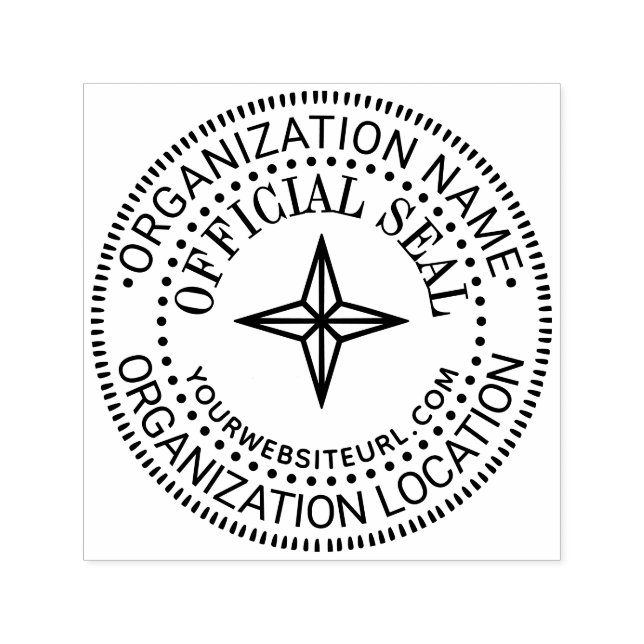 4P2 Star Generic Custom Official Seal Name Loc URL Self-inking Stamp (Design)