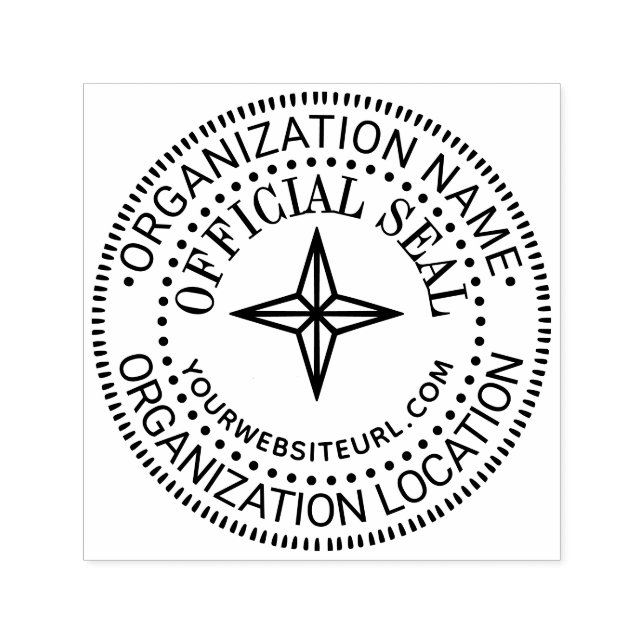 4P2 Star Generic Custom Official Seal Name Loc URL Self-inking Stamp (Design)