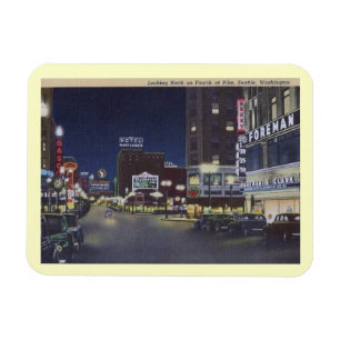 4th and Pike, Seattle, Washington Vintage  Magnet