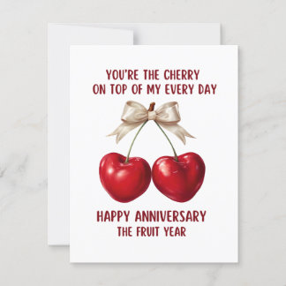 4th Anniversary Card, Fruit Anniversary Card, Hol Holiday Card