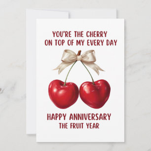 4th Anniversary Card, Fruit Anniversary Card, Holiday Card
