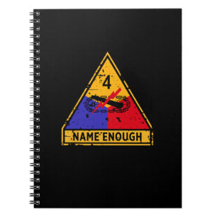 4th Armored Division "Name Enough" Notebook