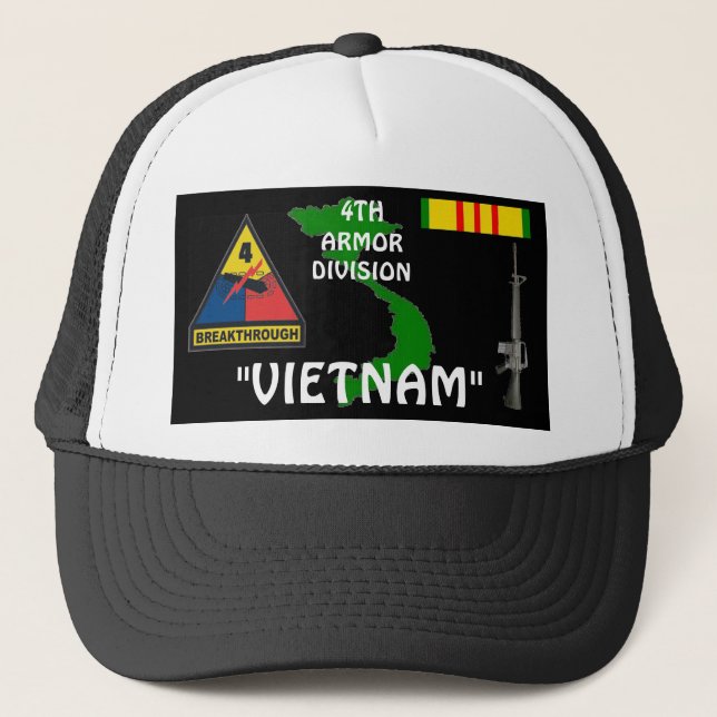 4th Armour Division Vietnam Veteran Ball Caps (Front)