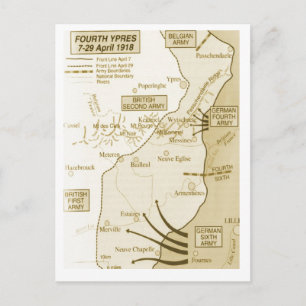 4th Battle of Ypres, 1918 Postcard