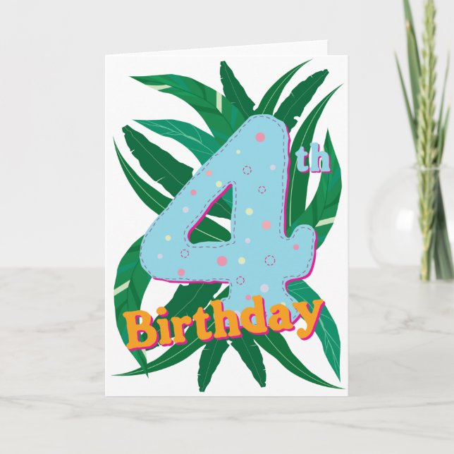 4th Birthday Card (Front)