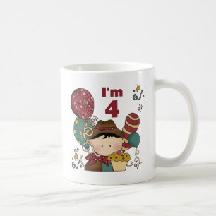 4th Birthday Cowboy Tshirts and Gifts Coffee Mug
