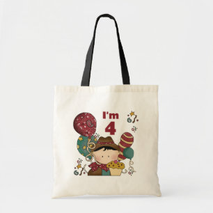 4th Birthday Cowboy Tshirts and Gifts Tote Bag