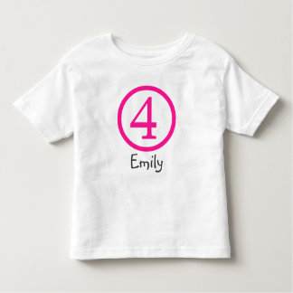 4th Birthday Customisable T-Shirt Girl