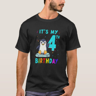4th Birthday  Cute Penguin Birthday 4 Years Old T-Shirt