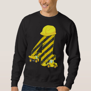 4th Birthday Digger I 4 Years Builder Excavator Sweatshirt