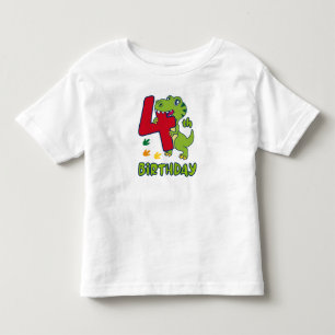 4th birthday dinosaur  toddler T-Shirt