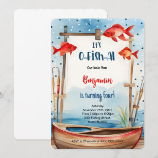 4th Birthday Fishing Invitation