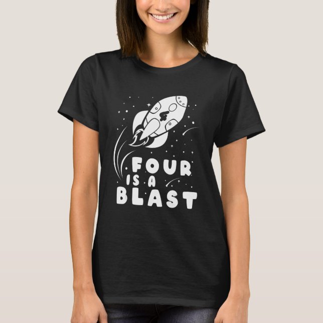 4th Birthday FOUR IS A BLAST T-Shirt (Front)