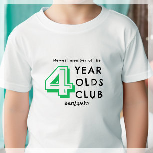 4th Birthday   Four Year Old Personalised Toddler  T-Shirt