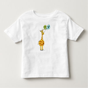 4th Birthday Giraffe Toddler T-Shirt