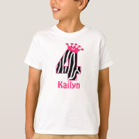 4th Birthday Girl Zebra Princess Personalised