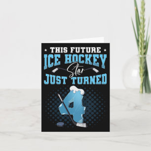 4th Birthday Ice Hockey  Card