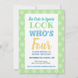 4th Birthday Invitation Wording