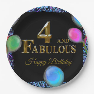 4th Birthday Paper Plate