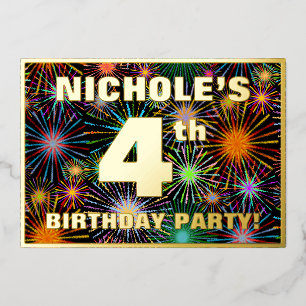 4th Birthday Party — Fun, Colourful Fireworks Look
