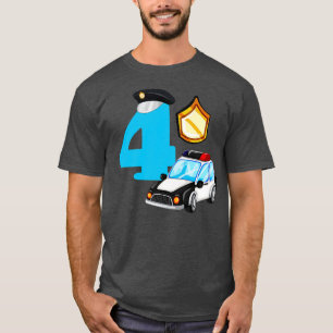 4th Birthday Police Officer T-Shirt